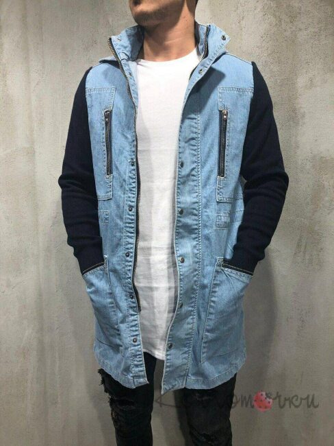 Стильна Чоловіча Джинсова Куртка Стильна Чоловіча Джинсова Куртка