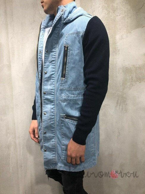 Стильна Чоловіча Джинсова Куртка Стильна Чоловіча Джинсова Куртка