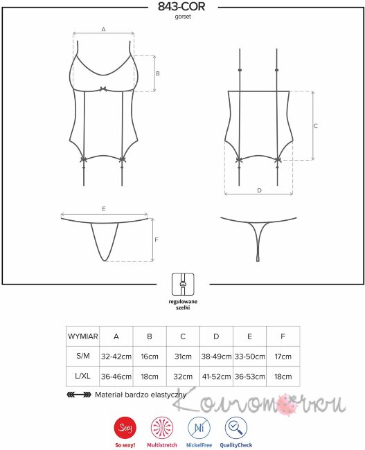 843-COR-2 корсет Obsessive