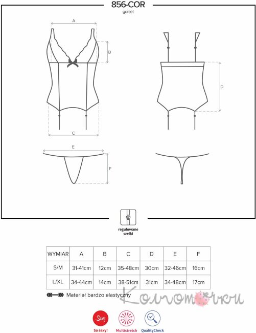 856-COR-1 корсет Obsessive