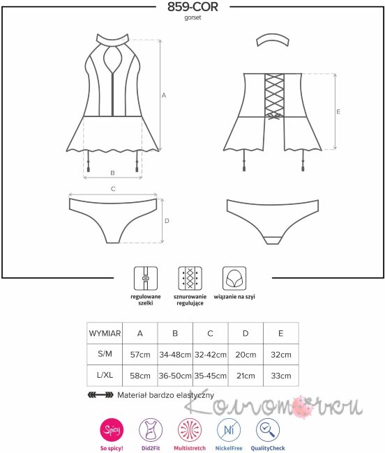 859-COR-1 корсет Obsessive 859-COR-1 корсет Obsessive